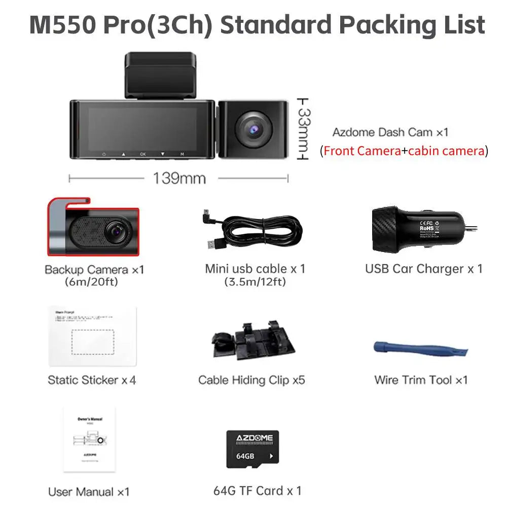 M550 Pro Dash Cam 4K