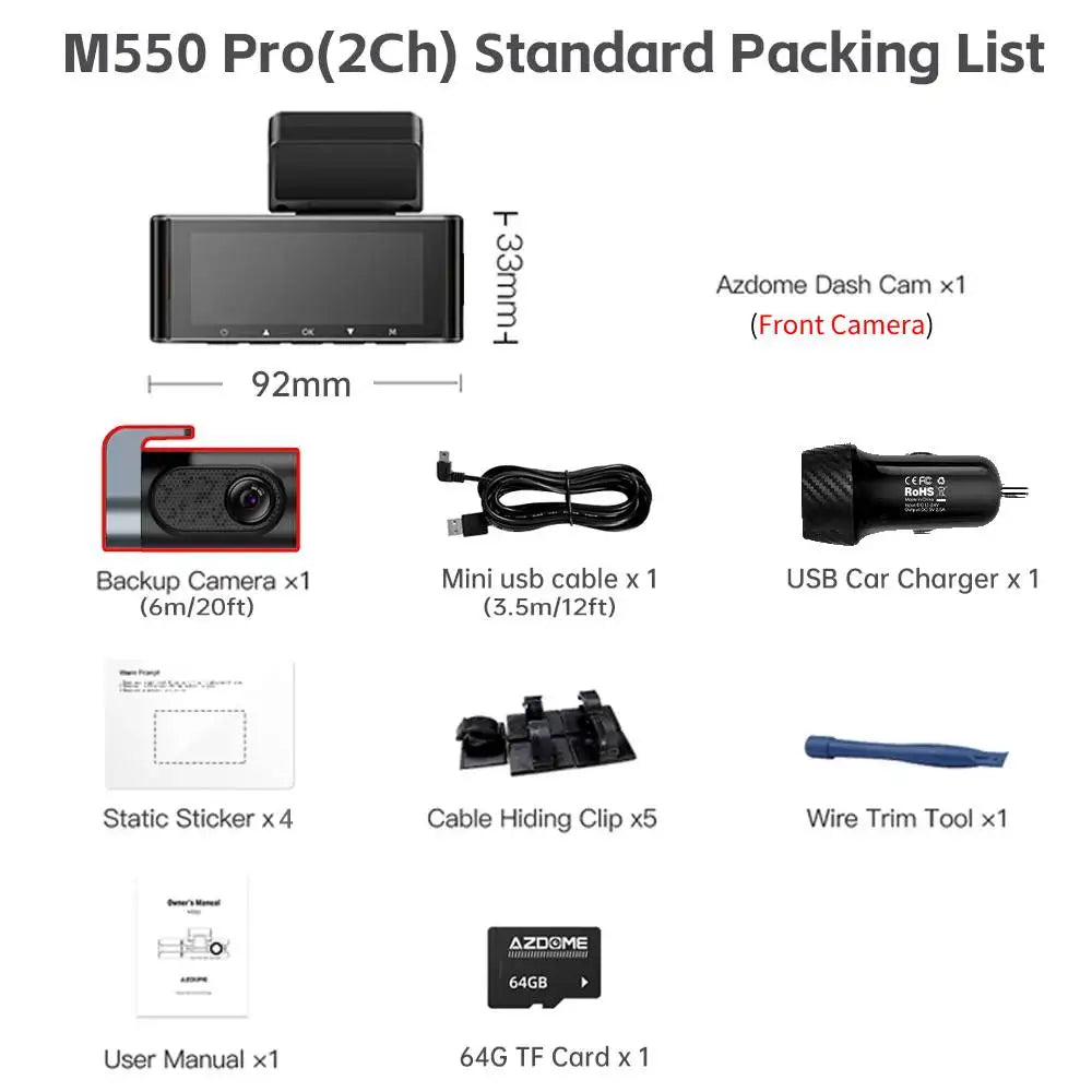 M550 Pro Dash Cam 4K